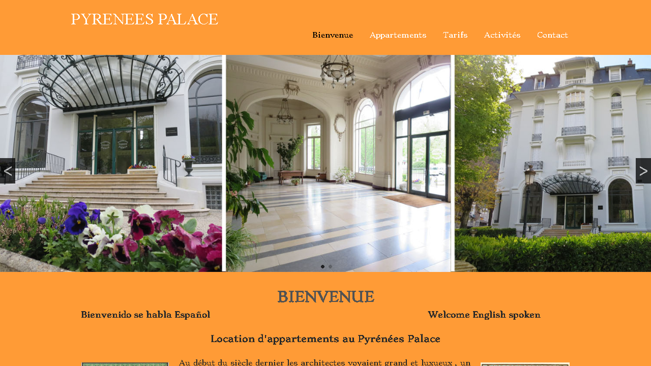 Capture d'écran de http://www.appartement-pyrenees-palace.com/ 